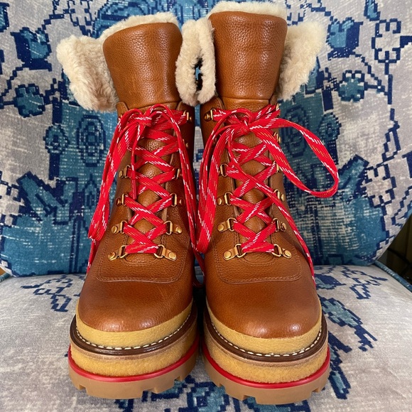 Tory Burch Hiker Wedge Shearling BootieW/box - Picture 6 of 9